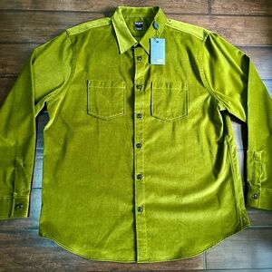 TODD SNYDER Velvet Overshirt Golden Olive NWT